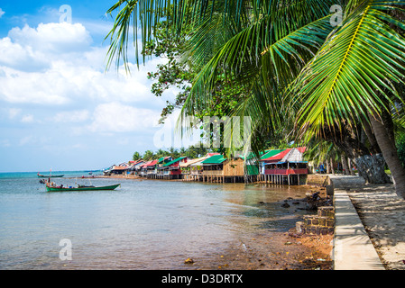 tropischen Krabben Markt Restaurants in Kambodscha kep Stockfoto