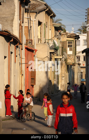 Nicosia, türkischen Republik Nordzypern, in einer belebten Straße in der Altstadt Stockfoto