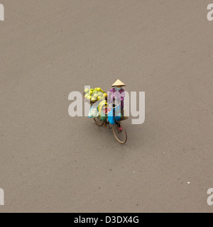 Vietnam, Hanoi, Altstadt, Street-Anbieter mit dem Fahrrad Stockfoto