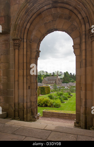 Jedburgh Abbey auf der schottischen Grenzen Stockfoto