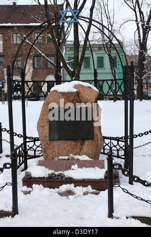 Denkmal für die 65.000 Juden aus Krakau und Umgebung im zweiten Weltkrieg getötet. Stockfoto