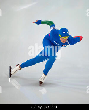 Hamar, Norwegen. 17. Februar 2013.  Essent ISU Allround Speedskating Weltmeisterschaften 2013 Francesca Bettrone von Italien in Aktion bei den Ladies Division 1500m Speed-Skating Championships in der Viking Schiff Olympic Arena in Hamar, Norwegen. Bildnachweis: Action Plus Sport Bilder/Alamy Live News Stockfoto