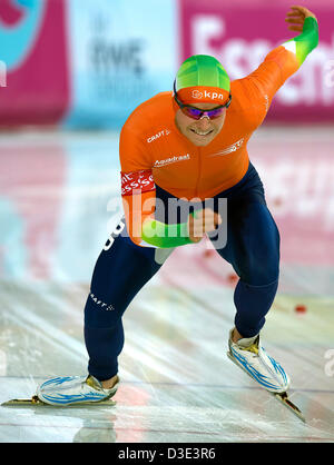 Hamar, Norwegen. 17. Februar 2013.  Essent ISU World Allround Speed Skating Championships 2013 Koen Verweij der Niederlande in Aktion während der Herren Division 1500m Eisschnelllauf-Sieger in der Viking Schiff Olympic Arena in Hamar, Norwegen. Bildnachweis: Action Plus Sport Bilder/Alamy Live News Stockfoto