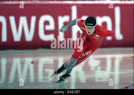 Hamar, Norwegen. 17. Februar 2013.  Essent ISU Weltmeisterschaften Allround Speed Skating 2013Sverre Lunde Pedersen aus Norwegen in Aktion während der Herren Division 1500m Eisschnelllauf-Sieger in der Viking Schiff Olympic Arena in Hamar, Norwegen. Bildnachweis: Action Plus Sport Bilder/Alamy Live News Stockfoto