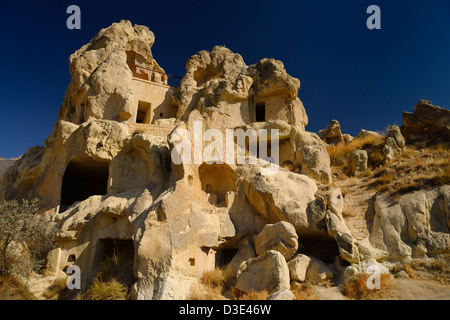 Höhle Kloster im Tal von Göreme Open Air Museum Kappadokien Türkei Stockfoto