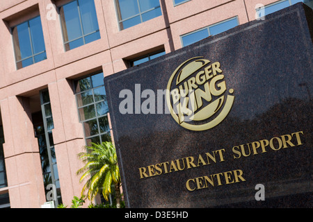 Das Hauptquartier der Fastfood-Kette Burger King, auch bekannt als das Restaurant Support Center. Stockfoto