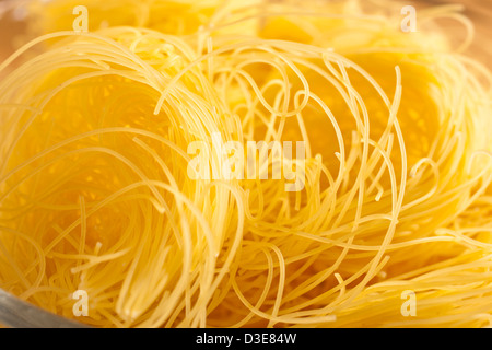 Angel Hair Nester, eine Art von getrockneten Teigwaren Stockfoto