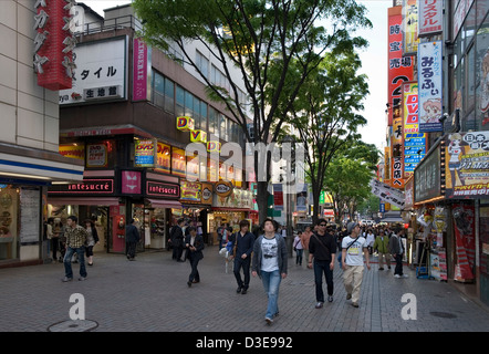 Eine Straße in berühmten Erwachsenen-Unterhaltung Bezirk Kabuki-Cho in East Shinjuku, Tokyo. Stockfoto