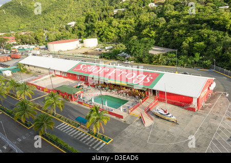 Charlotte Amalie, St. Thomas, Senor Frog Bar und Restaurant Pier Seite auf St. Thomas Stockfoto