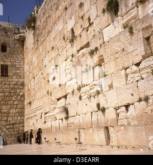 Die Klagemauer, Altstadt, Jerusalem, Distrikt Jerusalem, Israel Stockfoto