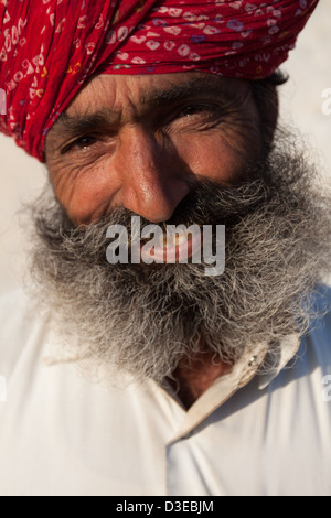 Mann in Rajasthan-Porträt Stockfoto