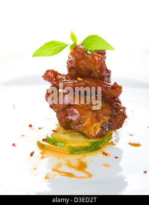 chinesische spare-Ribs-Essen Stockfoto