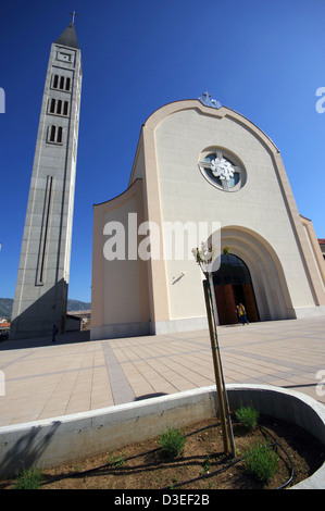 Franevachka Kirche. Katholische Kongregation. Mostar in Bosnien und Herzegowina. Stockfoto