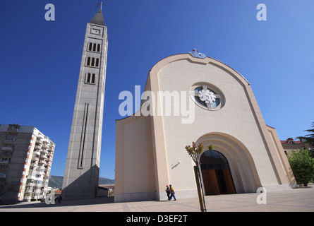 Franevachka Kirche. Katholische Kongregation. Mostar in Bosnien und Herzegowina. Stockfoto