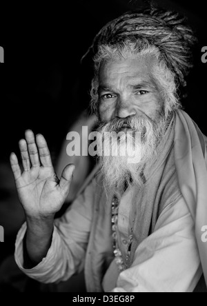 Naga Sadhu In Juna Akhara, Maha Kumbh Mela, Allahabad, Indien Stockfoto