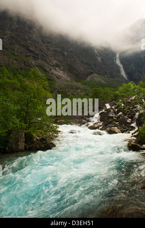Norwegen, Hordaland Grafschaft. Berühmten Wasserfall. Skandinavische Natur. Stockfoto