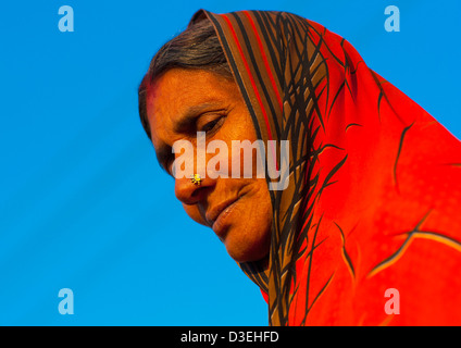 Pilger am Maha Kumbh Mela in Allahabad, Indien Stockfoto