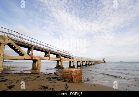 Alte Pier zum rettungsboot station Bembridge Isle of Wight 2008 Stockfoto