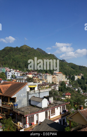 Ansicht von Sapa Stadt Lao Cai, Provinz, Vietnam Stockfoto