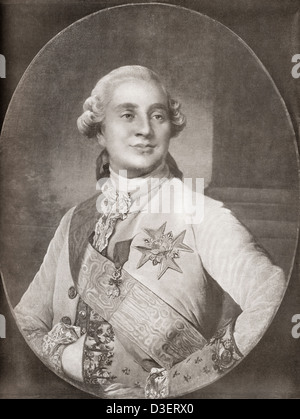 Louis XVI, 1754 –1793, nach dem Gemälde von Duplessis. Louis XVI., König von Frankreich und Navarra. Stockfoto