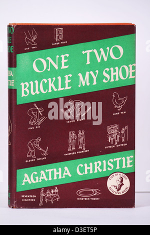 Agatha Christie Buch A UK Erstauflage von eins, zwei, Schnalle mein Schuh veröffentlicht in 1940 A seltene Hercule Poirot buchen Stockfoto