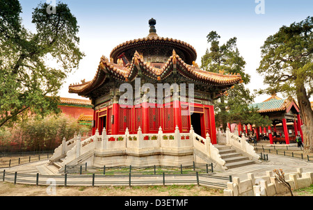 Ein Pavillon im Imperial Palace Yard - verbotene Stadt, Peking Stockfoto