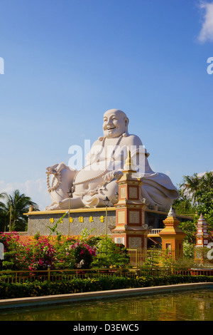 Buda in Vinh Thrang Pagode, My Tho Mekong Delta Vietnam Stockfoto