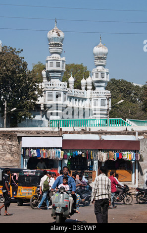 Moschee, Basar und Flohmarkt nördlich von Musi River Hyderabad Indien Andhra Pradesh Stockfoto