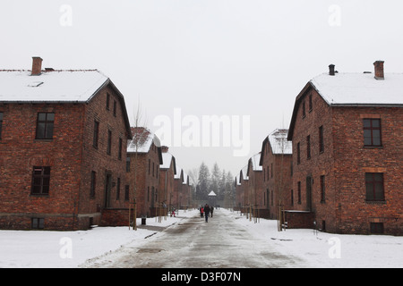 Kaserne in Auschwitz ich KZ, Teil des staatlichen Museum Auschwitz-Birkenau in Oswiecim, Polen. Stockfoto