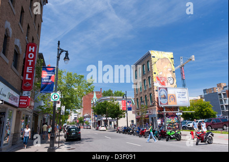 Ste-Catherine Street, Montreal, Provinz Quebec, Kanada. Stockfoto