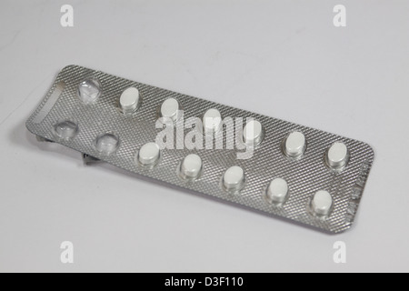 Blister Packung mit Tabletten Stockfoto