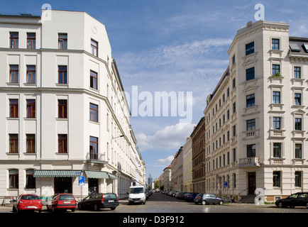 Leipzig, Deutschland, in der renovierten Gründerzeit Südvorstadt Leipzig Stockfoto