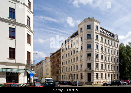 Leipzig, Deutschland, in der renovierten Gründerzeit Südvorstadt Leipzig Stockfoto