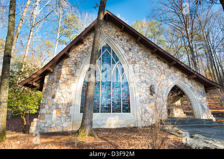 Die Vorderseite des Ida Cason Gedenkkapelle Callaway Gardens, Pine Mountain, Georgia. Stockfoto