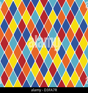 Harlekin gescheckt Musterdesign 3.10. Farbe hell dekorativer Hintergrund Vektorgrafik EPS-8. Stockfoto