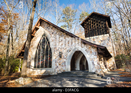 Die Vorderseite des Ida Cason Gedenkkapelle Callaway Gardens, Pine Mountain, Georgia. Stockfoto