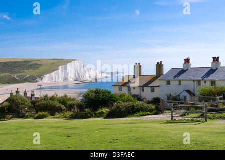 Weißen Kreidefelsen der sieben Schwestern, Sussex, England Stockfoto