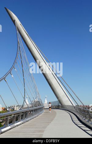 Harbor Drive Fußgängerbrücke, San Diego, Kalifornien, USA Stockfoto