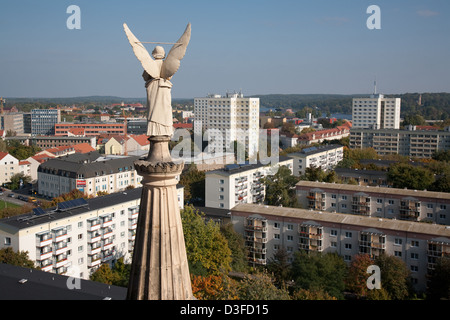 Potsdam, Deutschland, Engel der evangelischen Kirche von St. Nikolaus und Wohn- Stockfoto