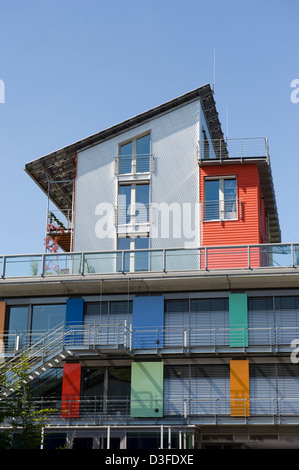 Solarsiedlung Freiburg im Breisgau, im Quartier Vauban Stockfoto