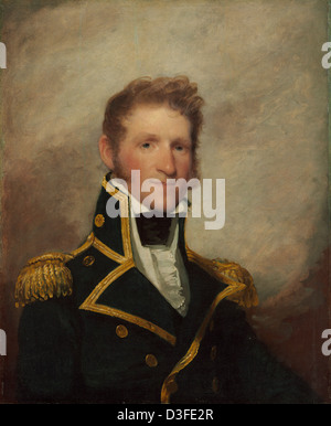 Gilbert Stuart, Commodore Thomas Macdonough, American, 1755-1828, c. 1815/1818, Öl auf Holz Stockfoto