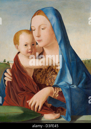 Antonello da Messina, Madonna mit Kind, Italienisch, c. 1430-1479, c. 1475, Öl und Tempera auf Panel übertragen vom panel Stockfoto