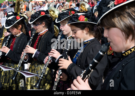 St. Märgen, Deutschland, den traditionellen Messing Rosstag Stockfoto