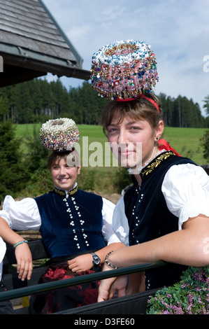 St. Märgen, Deutschland, die traditionelle Schaepelmaedchen Rosstag Stockfoto