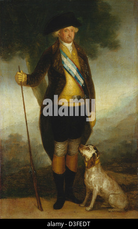 Werkstatt von Francisco de Goya, Charles IV von Spanien als Jäger, c. 1799/1800, Öl auf Leinwand Stockfoto