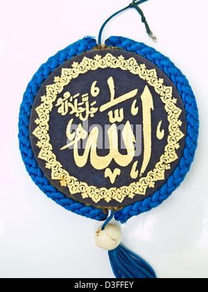 Nahaufnahme von blue Velvet Allah hängiger isoliert auf weißem Hintergrund Stockfoto