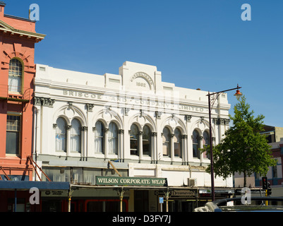 Das historische Gebäude Briscoe und Company Ltd entlang Dee Street, Invercargill, Neuseeland Stockfoto