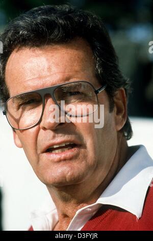 (Dpa-Dateien) - US-Schauspieler James Garner, auf 6. Februar 1983 abgebildet. Am 7. April 2003 werden die Hollywood-Schauspieler seinen 75. Geburtstag feiern. Der Sohn eines Teppich-Layers deutscher Abstammung und ein Cherokee-Indianer, wurde Garner als James Baumgardner am 7. April 1928 in Norman, Oklahoma/USA geboren. Er begann seine Karriere mit einer Rolle in der TV-western-Serie "Maverick" im Jahr 1957. Dann wandte er t Stockfoto