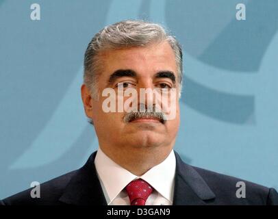 (Dpa) - libanesischen Ministerpräsidenten Rafic Hariri, 19. April 2004 in Berlin, abgebildet. Stockfoto