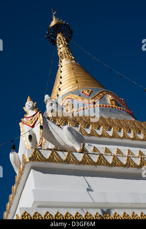 Ein Detail des Stupa am Wat Mo Paeng in Pai Tal, Provinz Mae Hong Son, Thailand Stockfoto